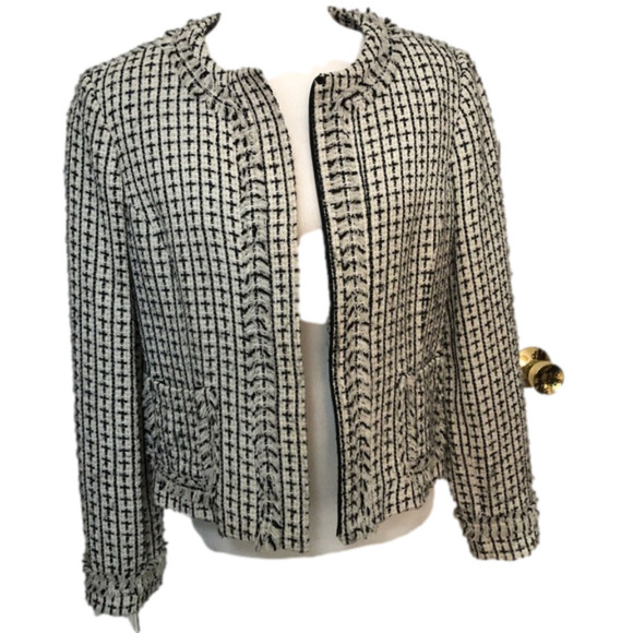 Apostrophe Tweed Zipper Jacket - Picture 1 of 6